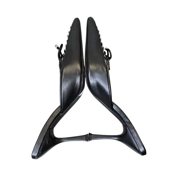 Steve Madden Women's 6/6.5 Brianne Black Pointed Toe Mule Pumps Heels - Picture 6 of 16